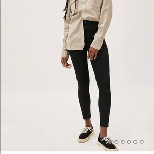 Everlane High Rise Skinny Jean Black Ankle